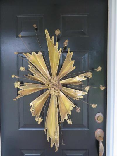 Fabulous Brutalist Brass Starburst Sunburst Wall Sculpture Mid Century Modern