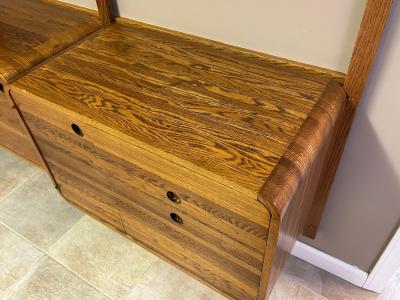 Fabulous Curved Danish style 3 Bay Modular Wall Unit JA Wood Craft