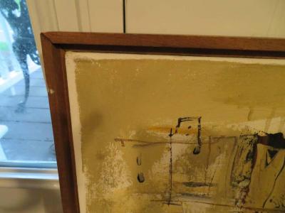 Fabulous Gino Hollander Abstract Painting Mid Century Modern