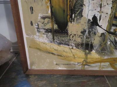 Fabulous Gino Hollander Abstract Painting Mid Century Modern