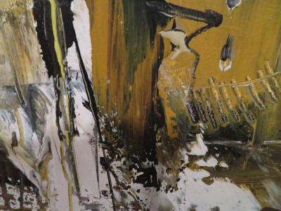 Fabulous Gino Hollander Abstract Painting Mid Century Modern