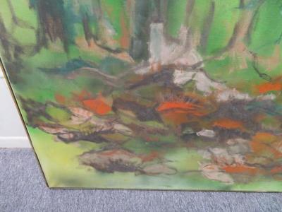 Fabulous Large Scale Mid Century Modern Landscape Oil Painting