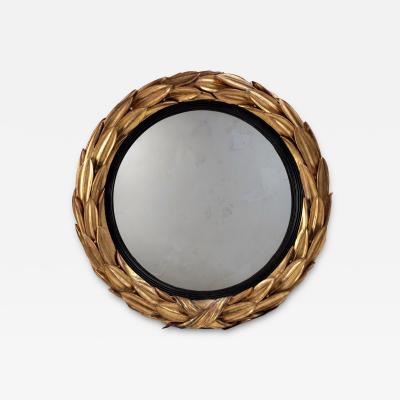 Fabulous Pure English Regency Period Giltwood Convex Mirror