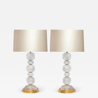 Facet Globe Rock Crystal Lamps by Phoenix