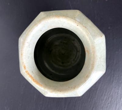 Faceted Korean Ceramic Celadon Jar Joseon Dynasty