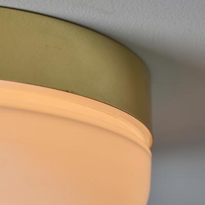 Fagerhults Belysning 1970s Fagerhult Brass and Glass Flush Mount