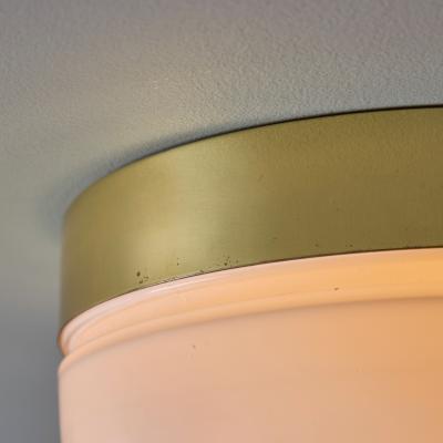 Fagerhults Belysning 1970s Fagerhult Brass and Glass Flush Mount