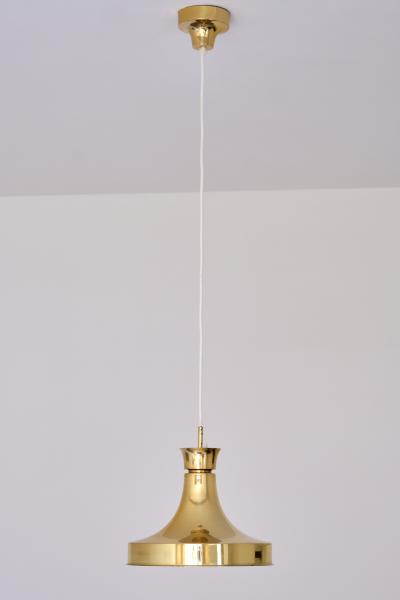 Fagerhults Belysning Swedish Modern Brass Pendant Light by Fagerhults Belysning Sweden 1960s