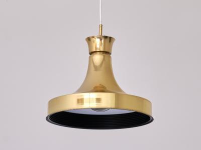 Fagerhults Belysning Swedish Modern Brass Pendant Light by Fagerhults Belysning Sweden 1960s