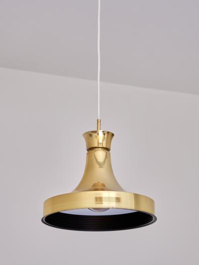 Fagerhults Belysning Swedish Modern Brass Pendant Light by Fagerhults Belysning Sweden 1960s