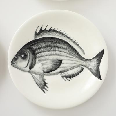 Faience d Avrit Faience d Avrit 11 French Hand Painted Fish Dinner Plates