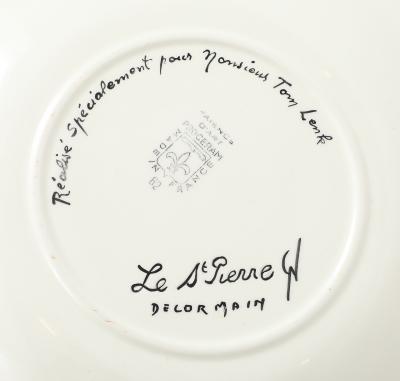 Faience d Avrit Faience d Avrit 11 French Hand Painted Fish Dinner Plates