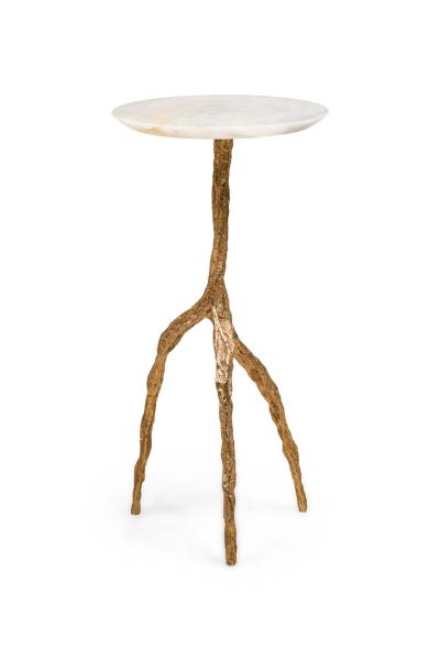 Fakasaka Design Brazilian Contemporary Polished Bronze Side Table