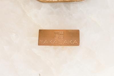 Fakasaka Design Brazilian Contemporary Polished Bronze Side Table