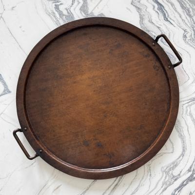 Falick Novick Falick Novick round tray with handles early 20th century