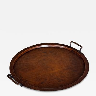 Falick Novick Falick Novick round tray with handles early 20th century