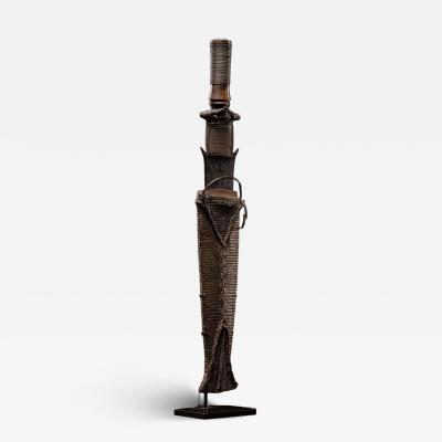 Fang Short Sword with wood and snakeskin Sheath Gabon