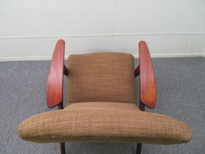 Fantastic Danish Modern Paddle Arm Teak Lounge Chair Mid Century