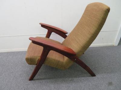 Fantastic Danish Modern Paddle Arm Teak Lounge Chair Mid Century