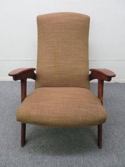 Fantastic Danish Modern Paddle Arm Teak Lounge Chair Mid Century