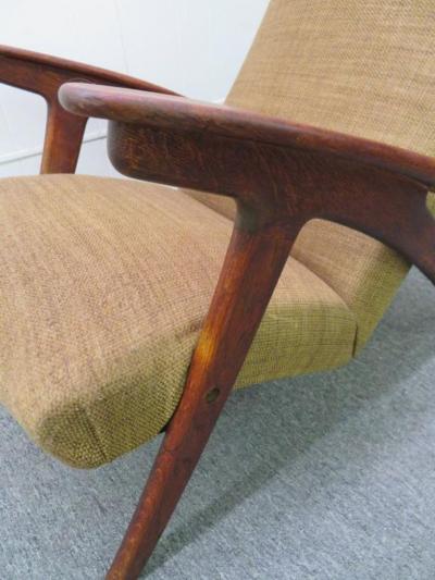 Fantastic Danish Modern Paddle Arm Teak Lounge Chair Mid Century