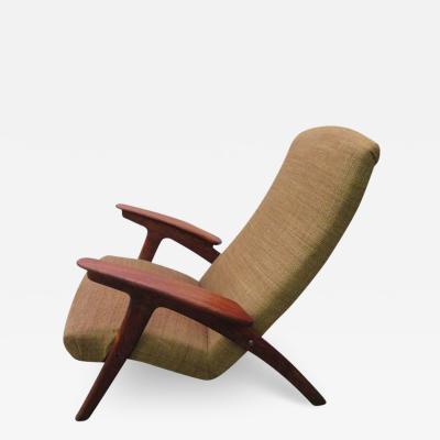 Fantastic Danish Modern Paddle Arm Teak Lounge Chair Mid Century