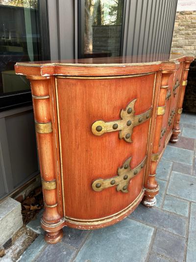 Fantastic Gothic Spanish Revival style Credenza Mid century