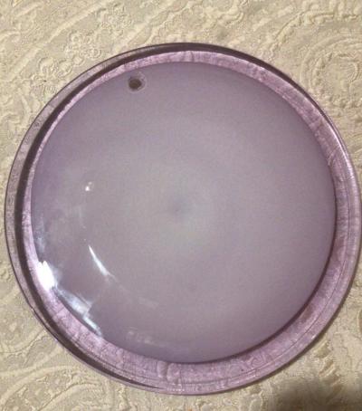 Fantastic Pink Amethyst Murano Disc Chandelier 1970s