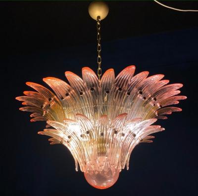 Fantastic Pink Murano Palmette Chandelier