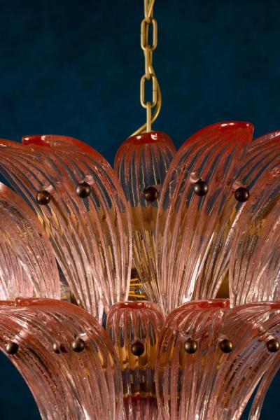 Fantastic Pink Murano Palmette Chandelier