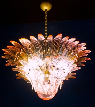 Fantastic Pink Murano Palmette Chandelier