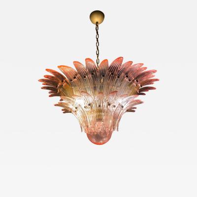 Fantastic Pink Murano Palmette Chandelier