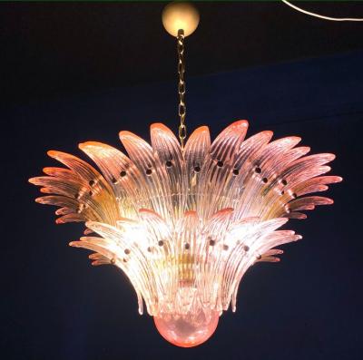 Fantastic Pink Murano Palmette Chandelier