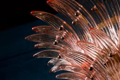 Fantastic Pink Murano Palmette Chandelier