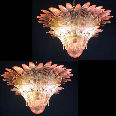 Fantastic Pink Murano Palmette Chandelier