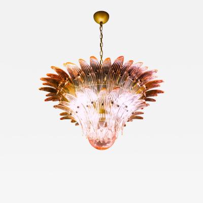 Fantastic Pink Murano Palmette Chandelier
