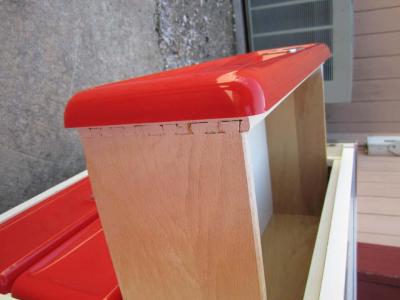 Fantastic Pop Modern Red Plastic Front Credenza Mid Century