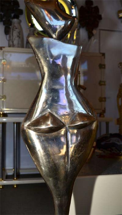 Fantastic floor lamp in polished bronze