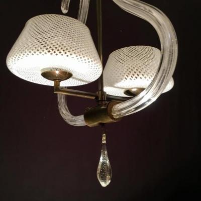 Fascinating Chandelier Murano Reticello 1940s