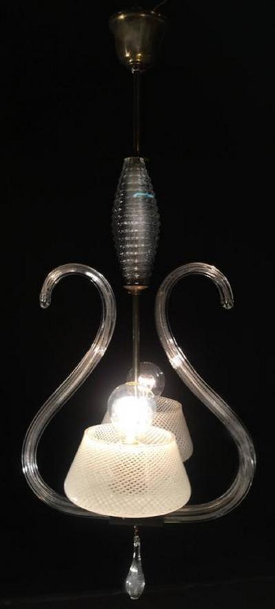 Fascinating Chandelier Murano Reticello 1940s