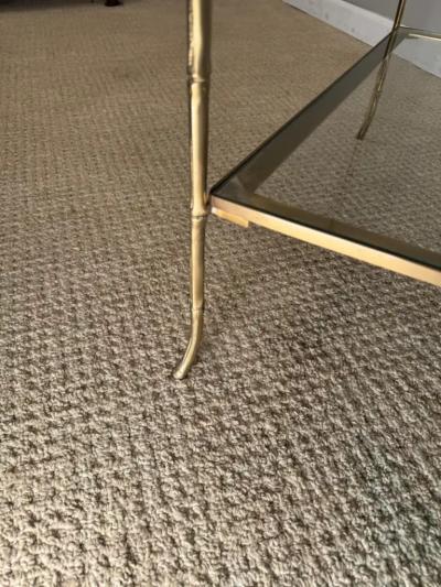 Faux Bamboo Brass Glass table