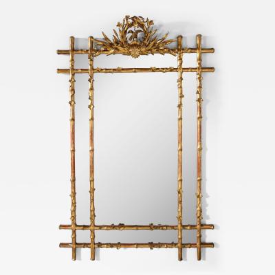 Faux Bamboo Giltwood Mirror