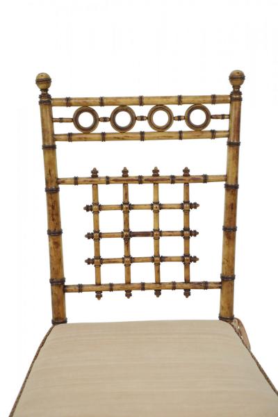 Faux Bamboo Small Cane Seat Rocking Chair