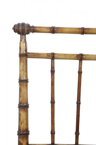 Faux Bamboo and Cane Seat Side Chair