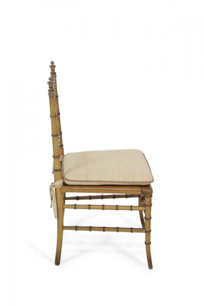 Faux Bamboo and Cane Seat Side Chair