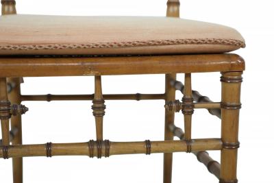 Faux Bamboo and Cane Seat Side Chair