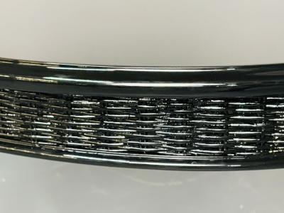 Faux Bamboo and Wicker Dining Table Ebony American of Martinsville