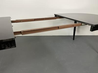 Faux Bamboo and Wicker Dining Table Ebony American of Martinsville