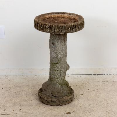 Faux Bois Bird Bath