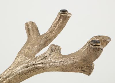 Faux Bois Bronze Tree Table Base